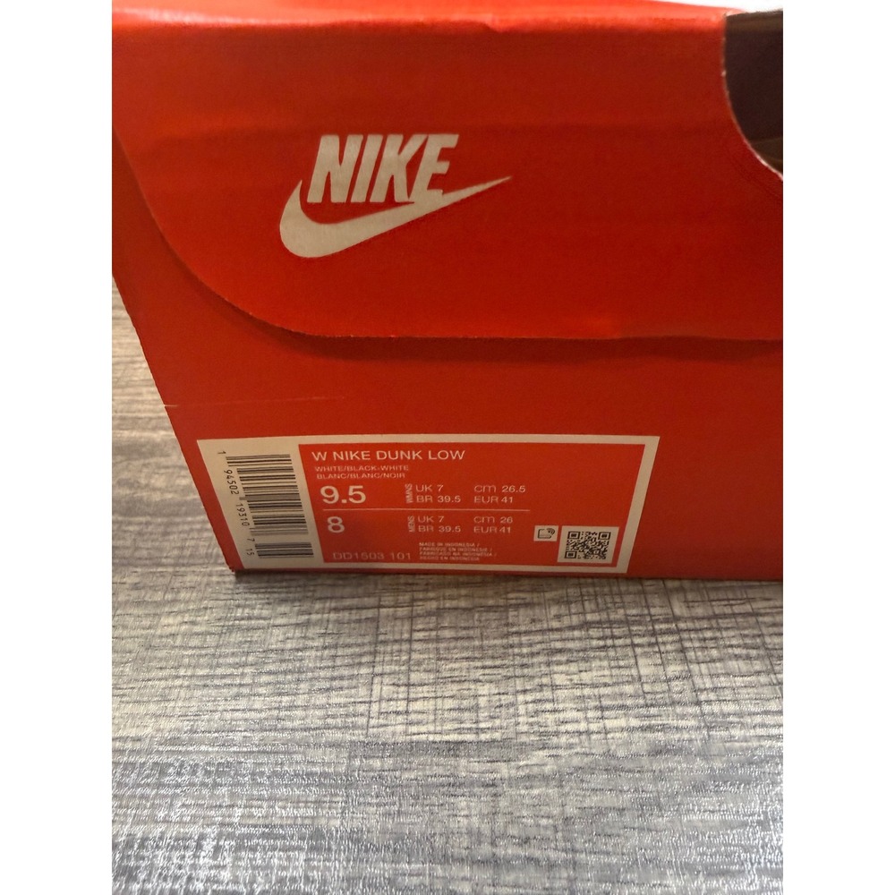 Nike Dunk Low Panda White Black DD1503-101 Womens 9.5 Mens 8 Sneakers